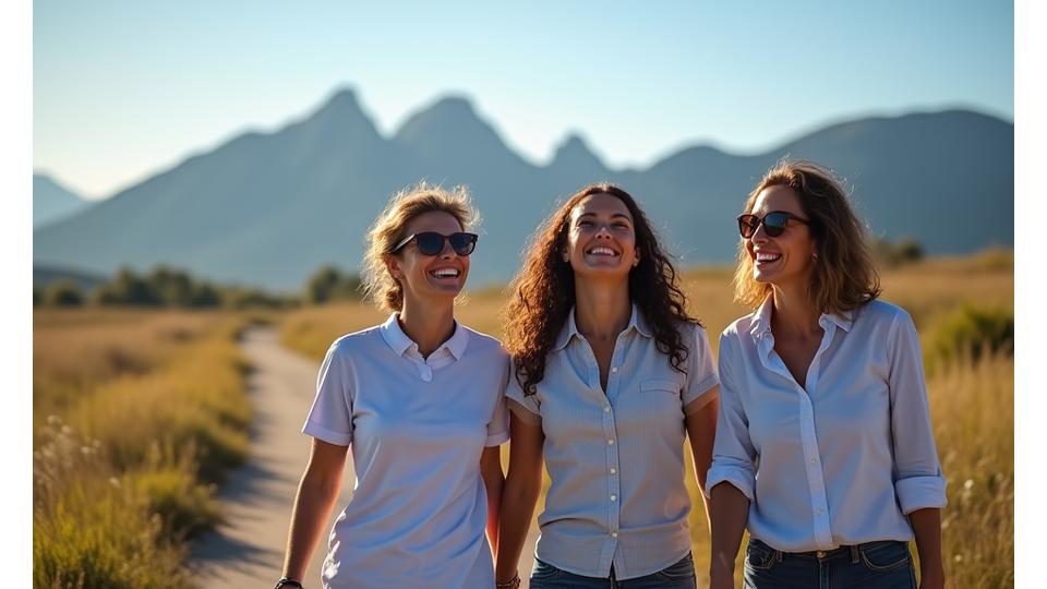 Team of Solnova Bloom Therapeutics professionals walking in front of the Flatirons in Boulder, Colorado looking confident and approachable.