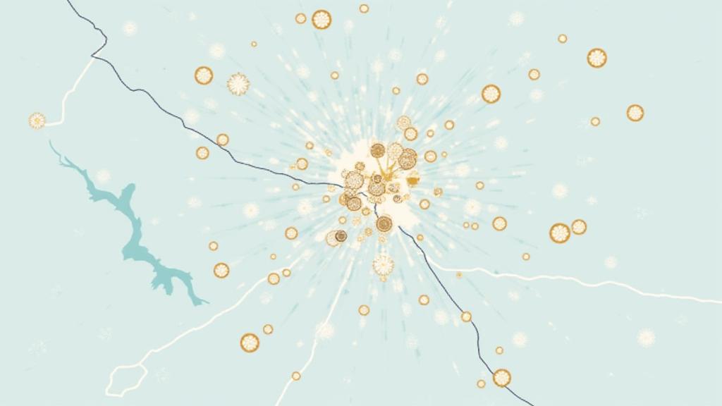 Illustrative map of Boulder, Colorado, highlighting key community health and wellness landmarks and showing Solnova Bloom's reach.