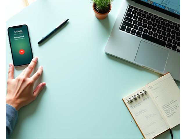 A desk with a smartphone, a calm hand holding a pen, and an open notebook, symbolizing multiple ways to connect with Solnova Bloom Therapeutics.